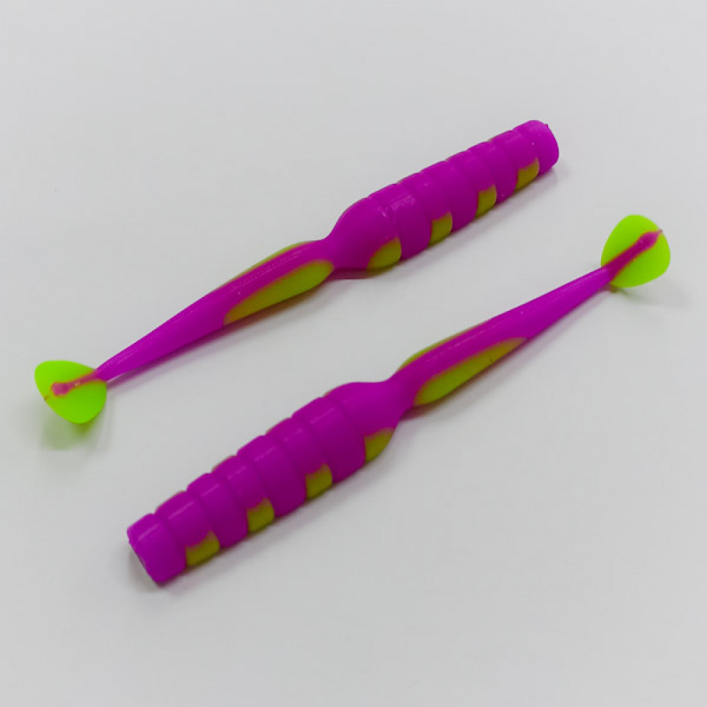 Виброхвост на судака и щуку ZCH80 (80мм), вес 3гр., цвет Green Grape (фиолетово-зелёный)
