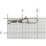 вертлюг nautilus с застежкой rolling swivel 0101 with snap №8