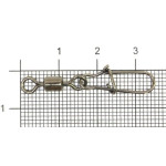 вертлюг nautilus с застежкой rolling swivel 0101 with snap №2