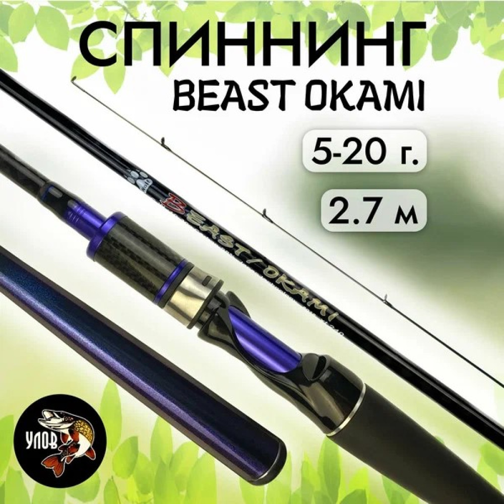 Спиннинг BEAST OKAMI WOLF 2.1m 5-20гр 2-х состав