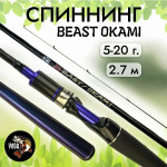 Спиннинг BEAST OKAMI WOLF 2.1m 5-20гр 2-х состав