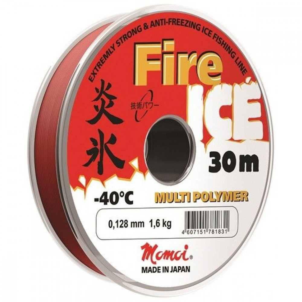 Леска Fire Ice 0,128мм 1,8кг 30м красная