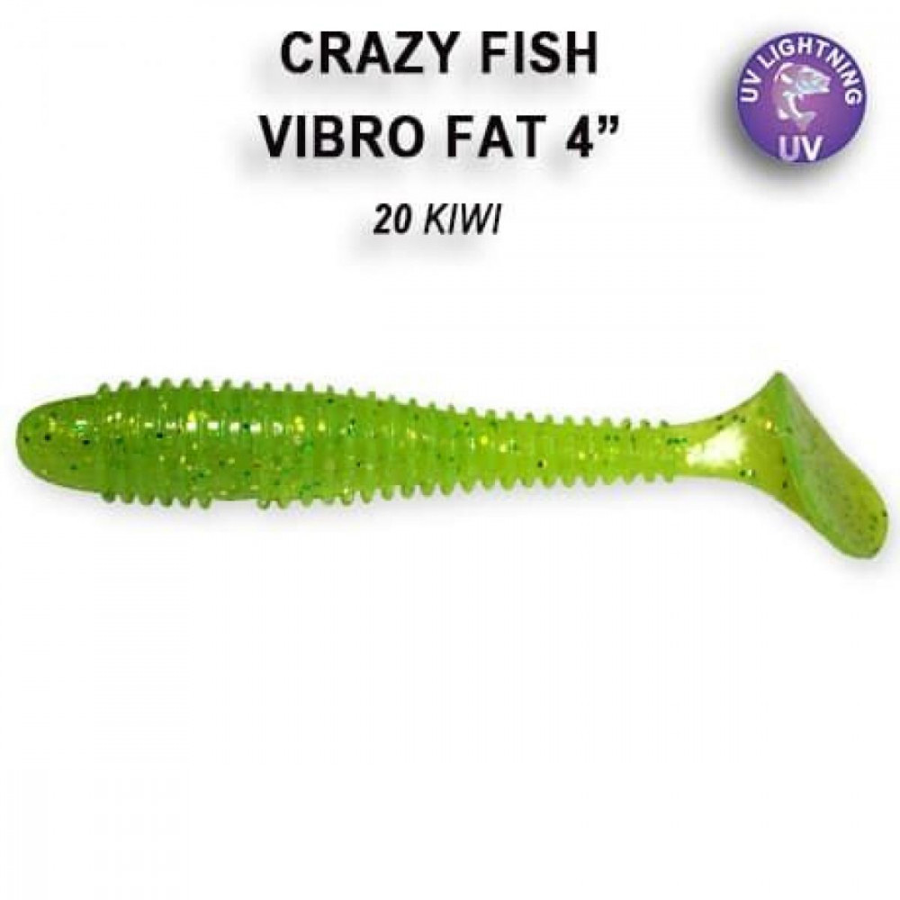 Силиконовая приманка Crazy Fish Vibro Fat 4" 14-100-20-6 1ШТ